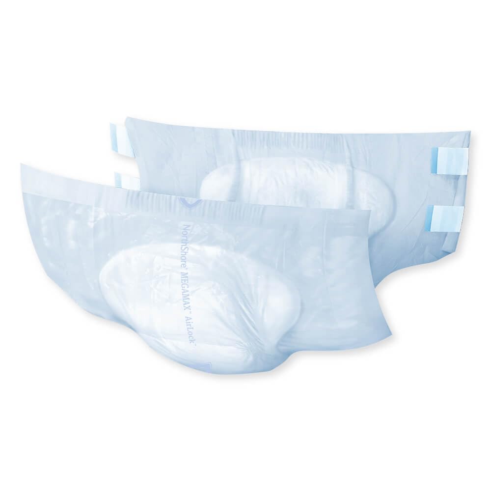 White XL Adult Diapers with Tabs 12 Count Y6203