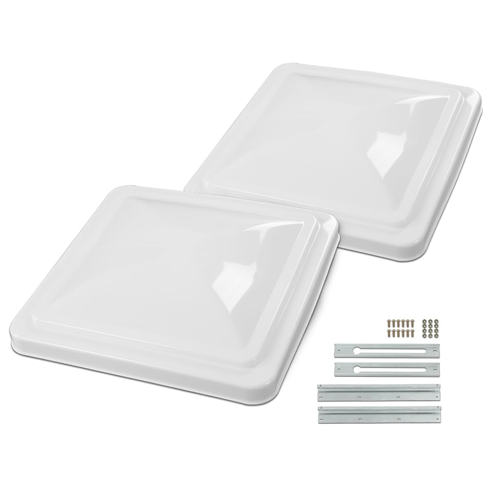 White 14" x 14" Roof Vent Cover Replacement 2pcs J787