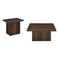 Dark Pine 2-Piece Square Coffee Table Set K464