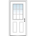 Steel Primed Left-Hand Inswing 1/2 Lite 2-Panel Prehung Front Door 30" x 80" Y516417