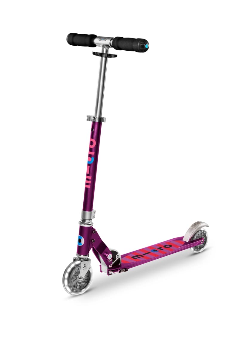 Foldable LED Scooter 2 Wheel Adjustable T Bar D65284