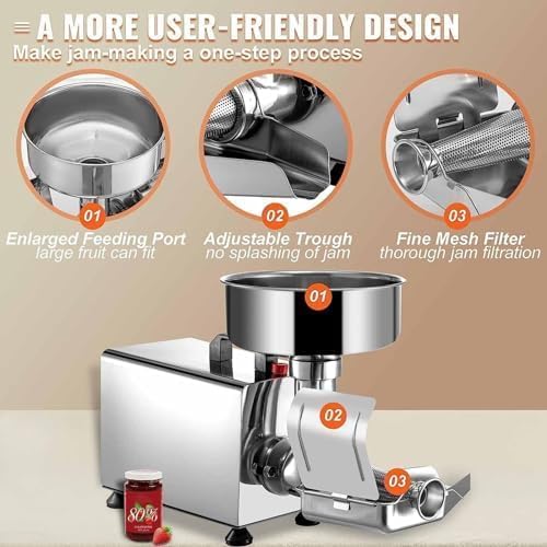 Electric Stainless Steel Tomato Strainer Food Milling Machine E876