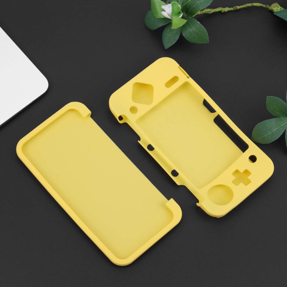 Silicone Protector Cover Skin Case for New 2DS XL New 2DS LL Console (Yellow) W1484
