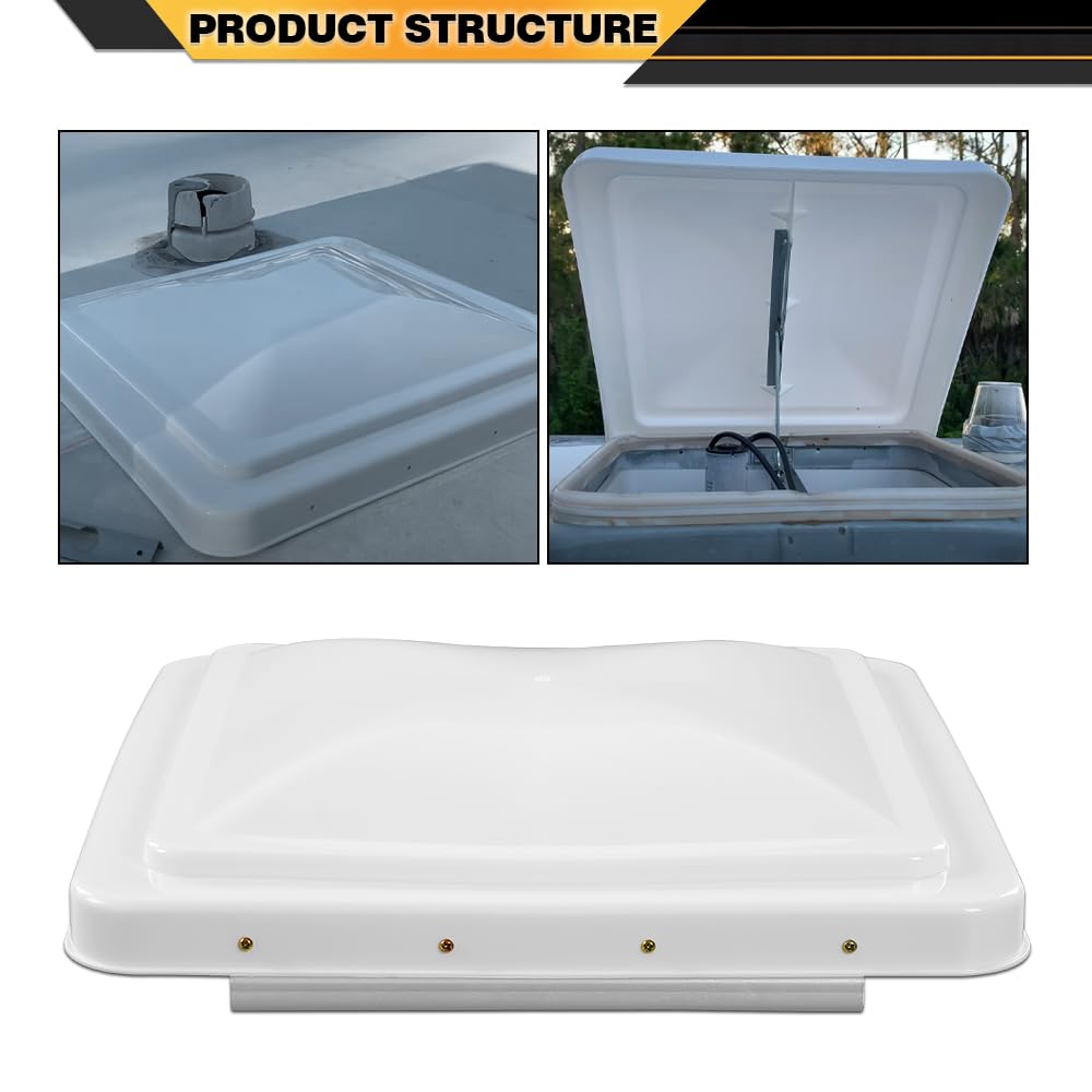 White 14" x 14" Roof Vent Cover Replacement 2pcs J787