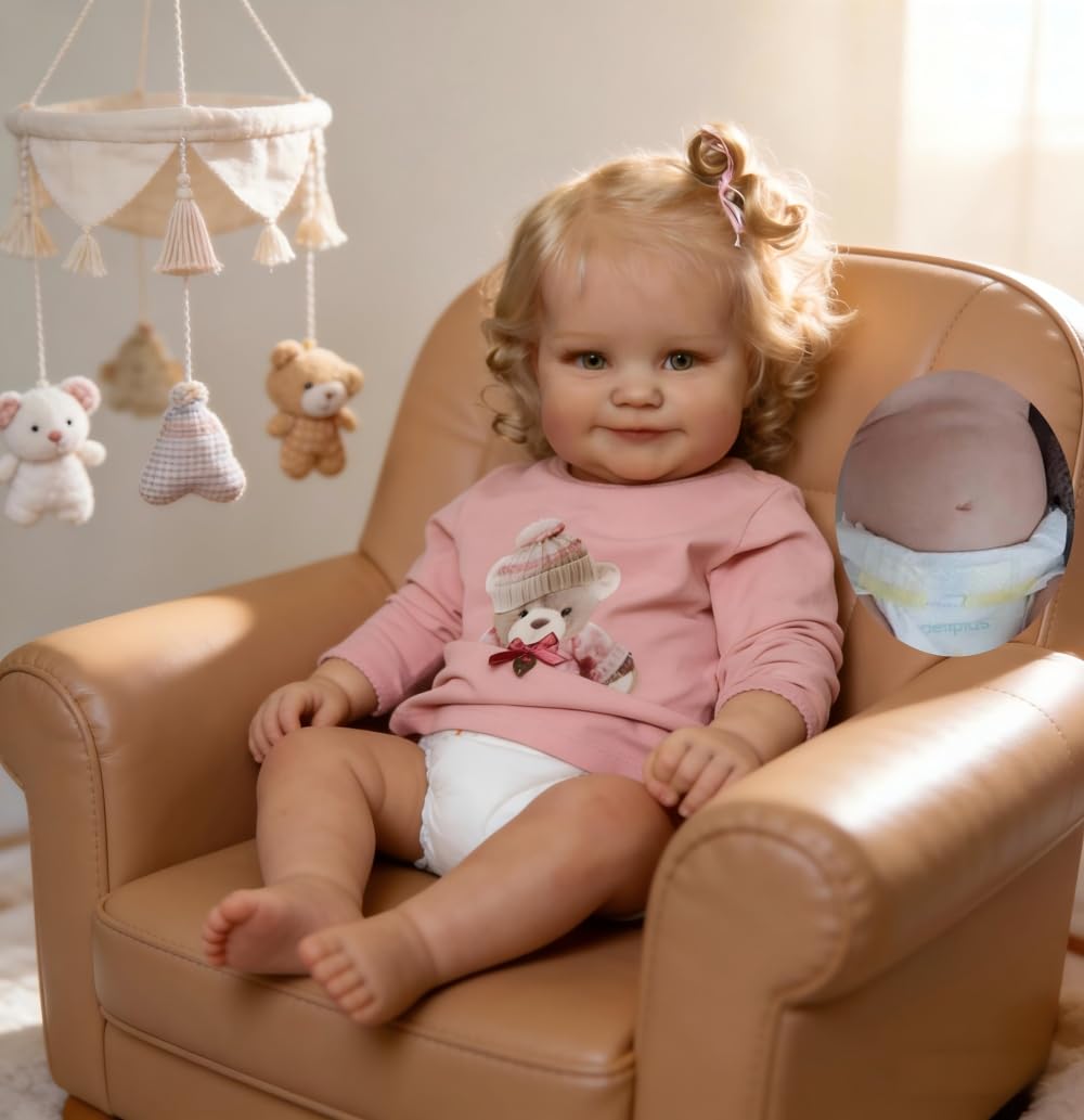 20 Inch Realistic Baby Dolls Girl with Blonde Hair I419