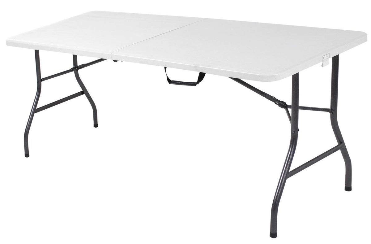 6ft White Blow Molded Folding Table B958