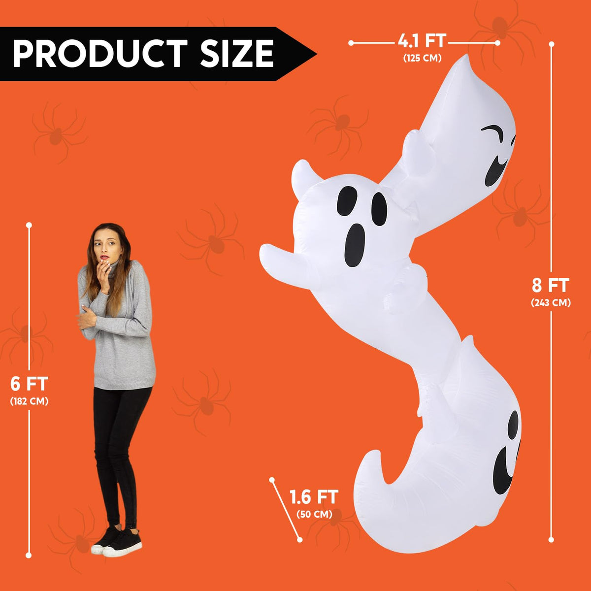 8ft Light Up Inflatable Ghosts U715