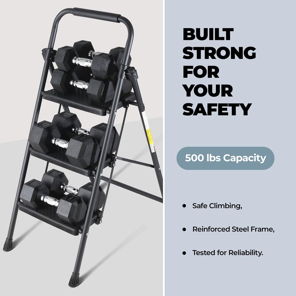 Folding Step Ladder with Anti-Slip Pedal U156590