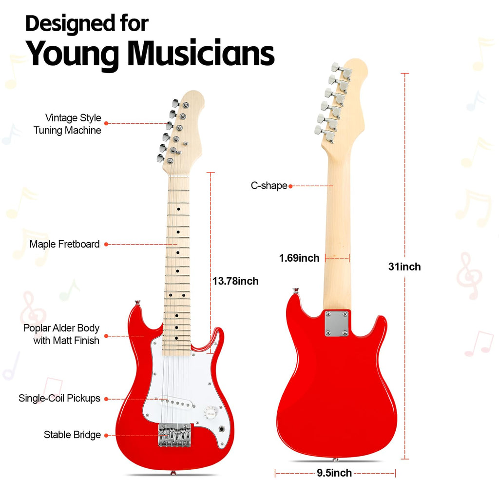 30in Kids Electric Guitar Starter Kit with 5W Amp and Gig Bag P940749
