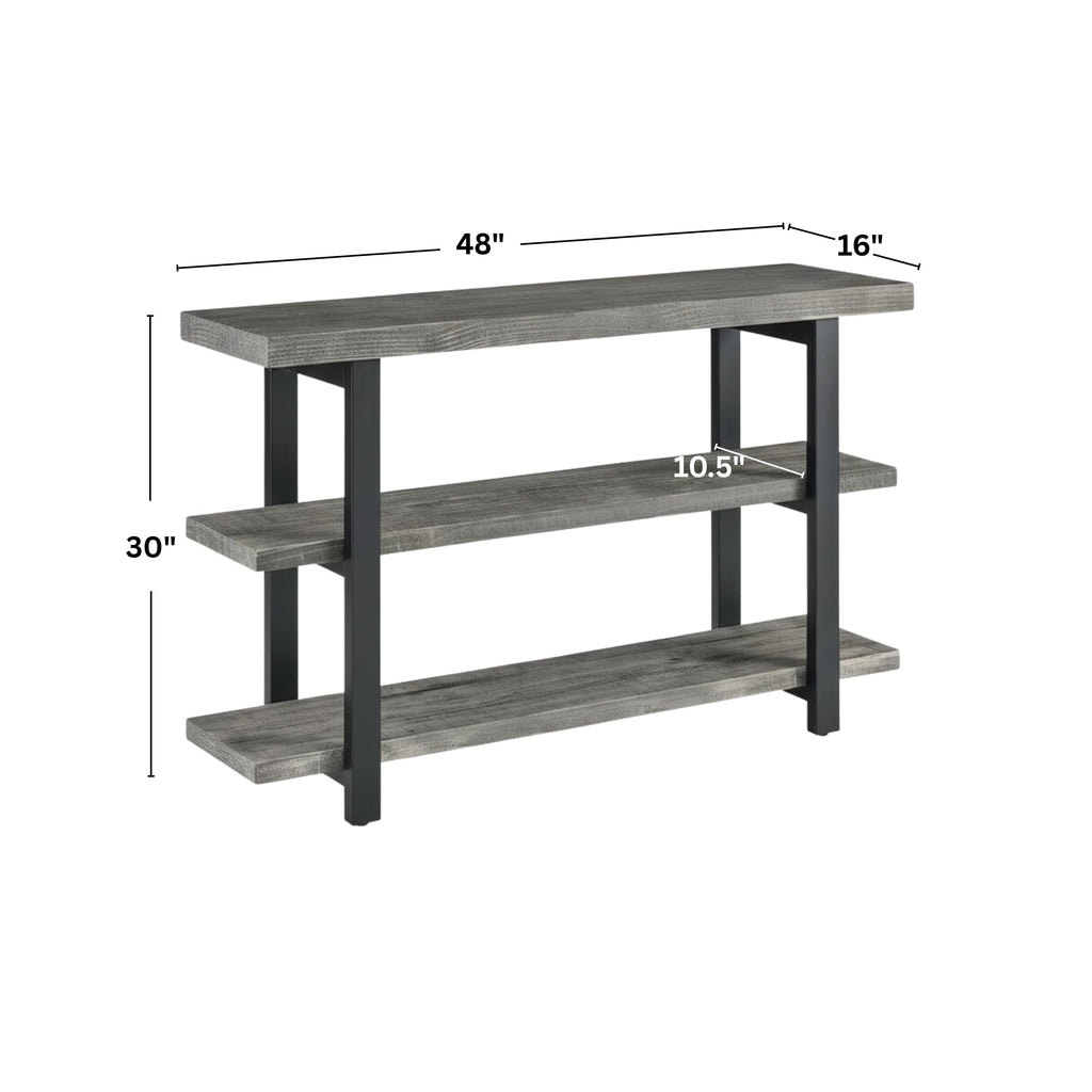 Solid Wood Media Console Table R186623