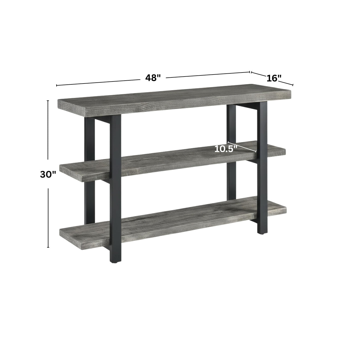 Solid Wood Media Console Table R186623