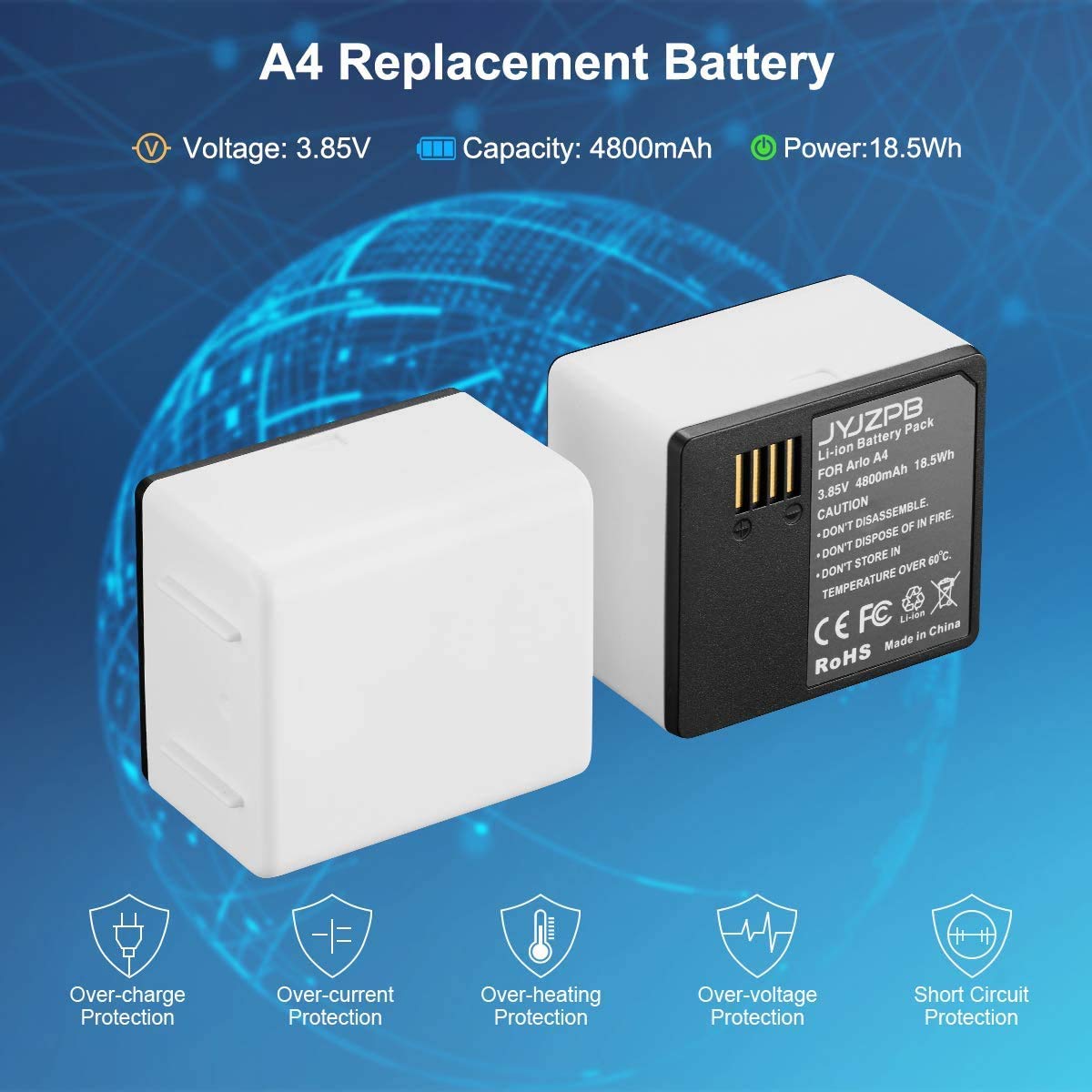 2 Pack 4800mAh Batteries with Dual Battery Charger K79074