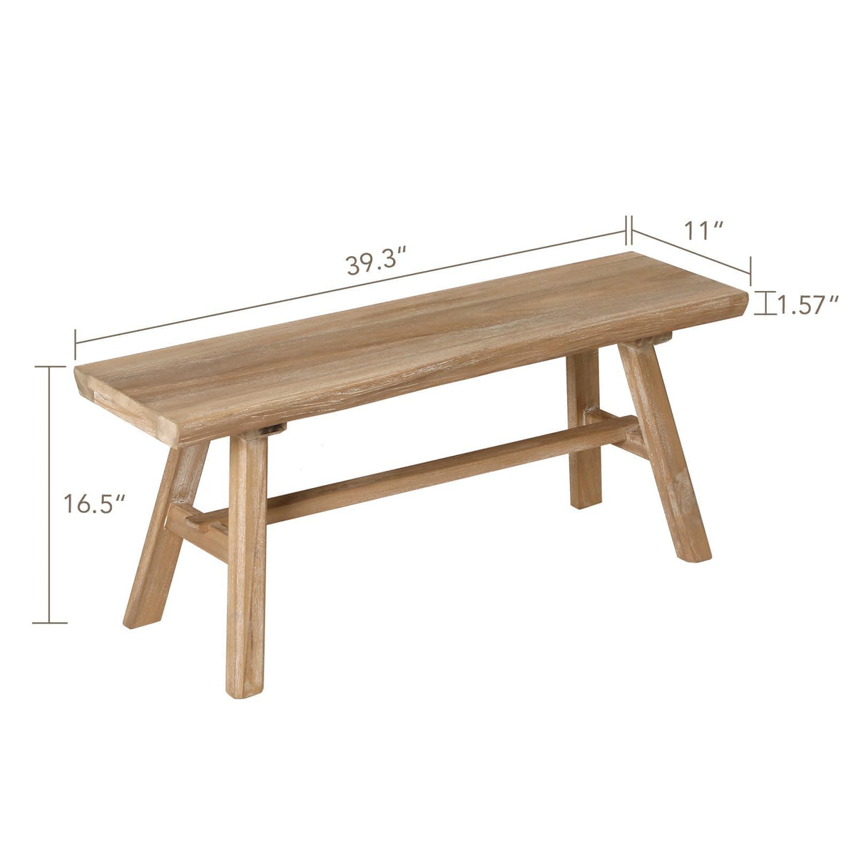39" Solid Wood Bench X383