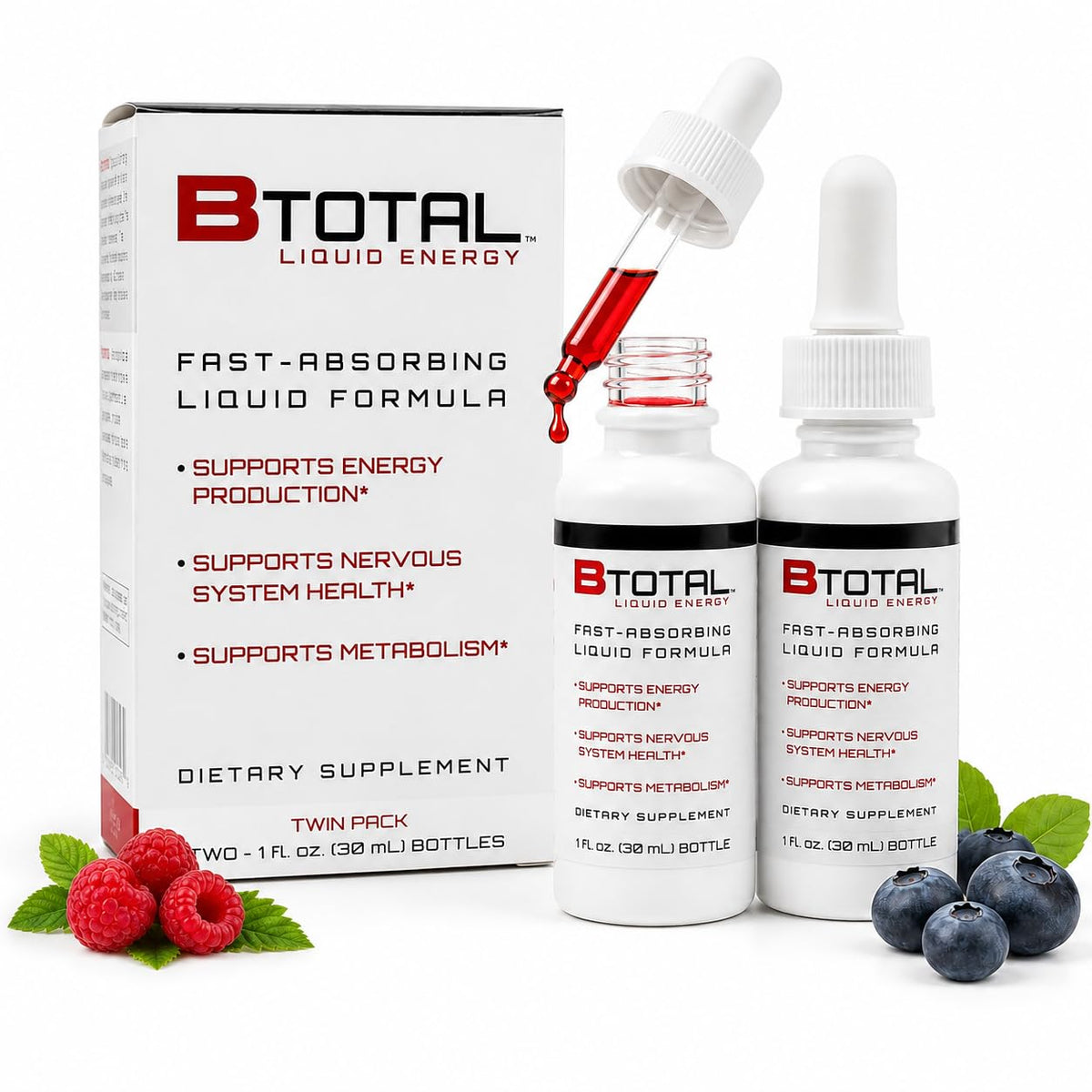 Vitamin B Complex Liquid Drops, B12, Berry, 2 fl oz E605061