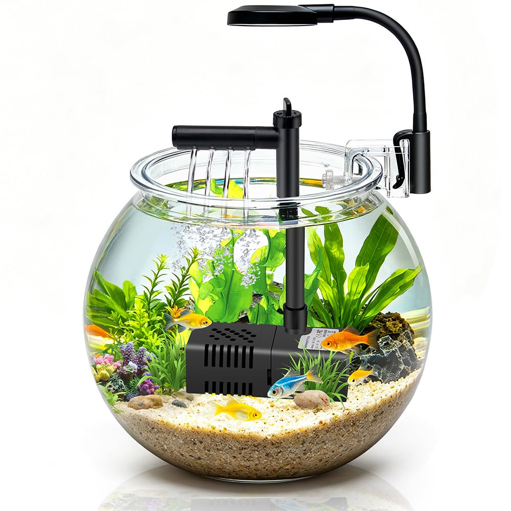 1 Gallon Plastic Aquarium Starter Kit with USB Filtration and Lighting K186