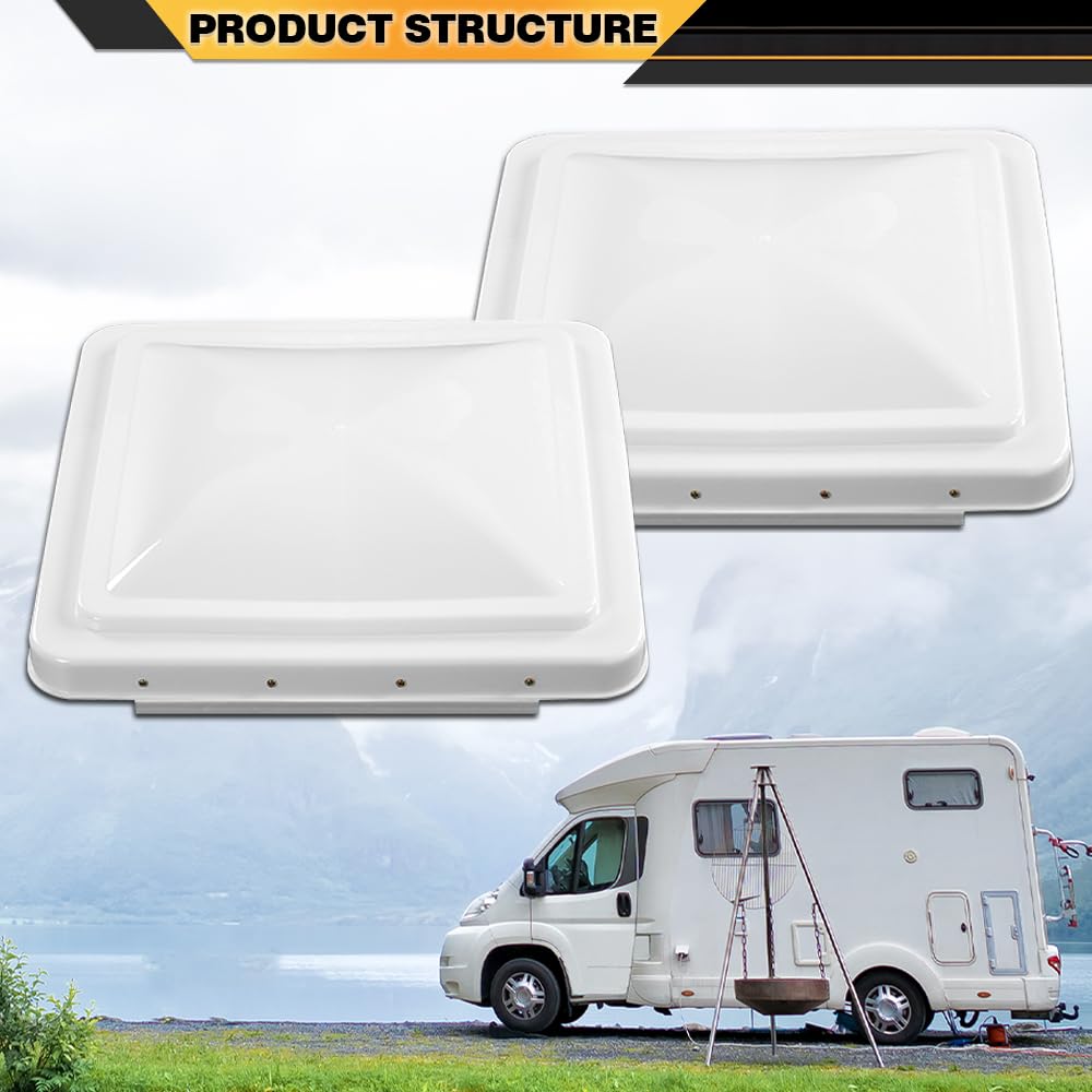White 14" x 14" Roof Vent Cover Replacement 2pcs J787