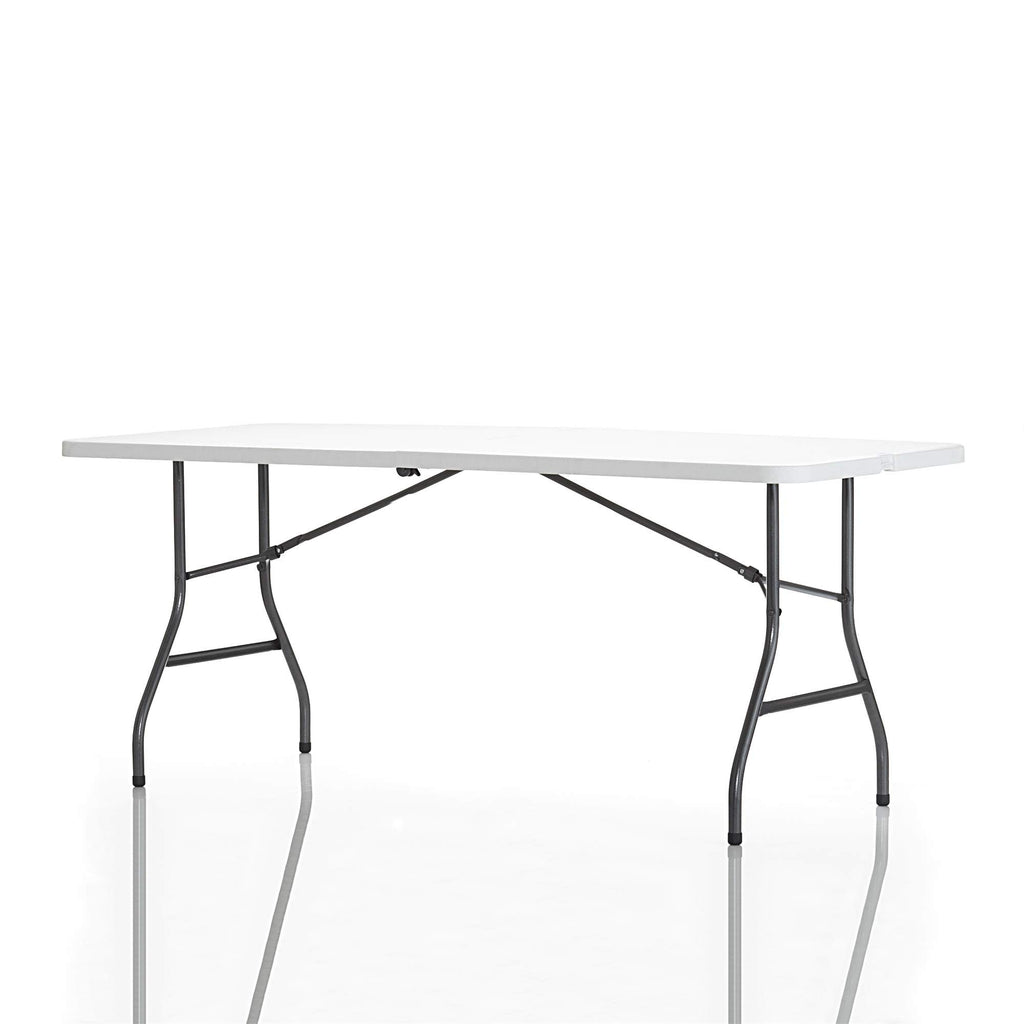6ft White Blow Molded Folding Table B958