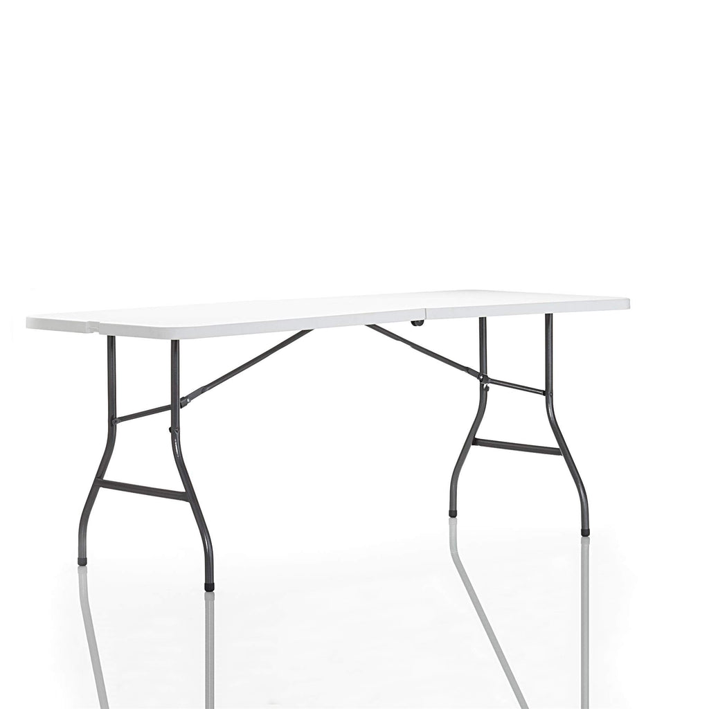 6ft White Blow Molded Folding Table B958