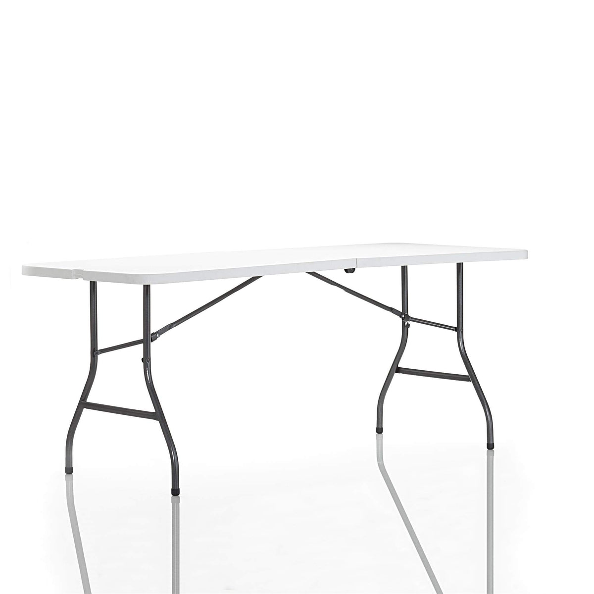 6ft White Blow Molded Folding Table B958