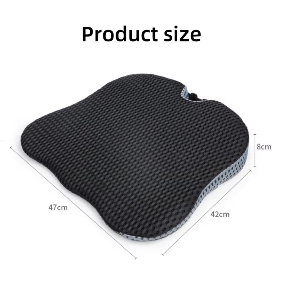 Black Memory Foam Car Seat Booster Cushion F31444
