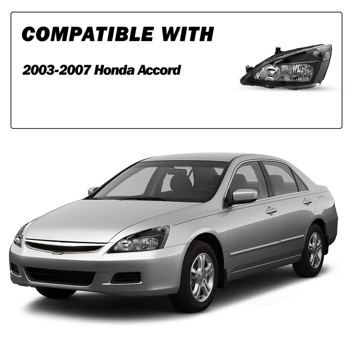 2003-2007 Honda Accord Halogen Headlight Assembly F228729