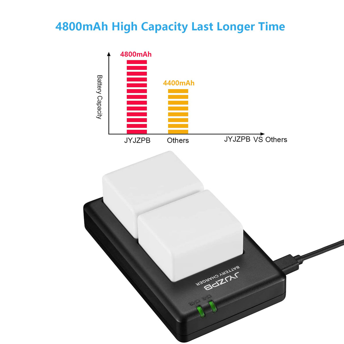 2 Pack 4800mAh Batteries with Dual Battery Charger K79074