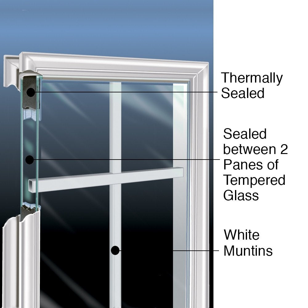 Steel Primed Left-Hand Inswing 1/2 Lite 2-Panel Prehung Front Door 30" x 80" Y516417
