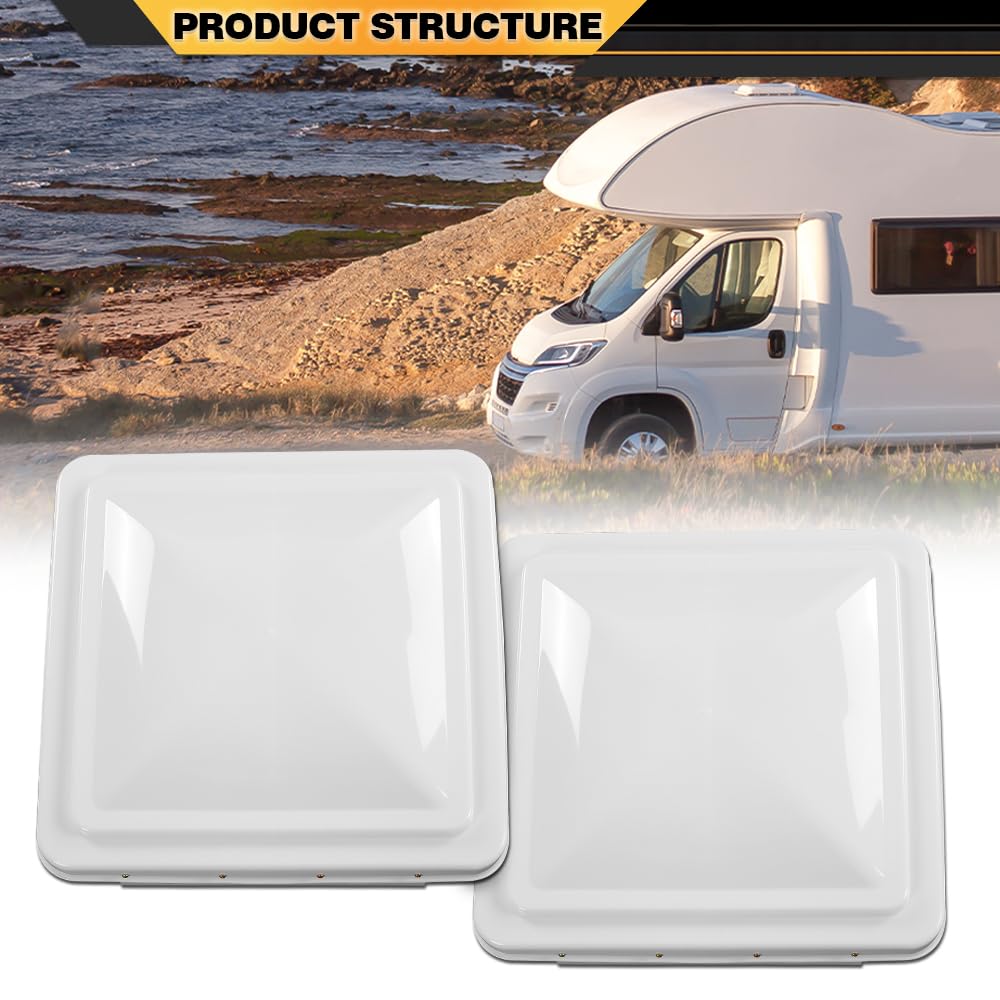 White 14" x 14" Roof Vent Cover Replacement 2pcs J787