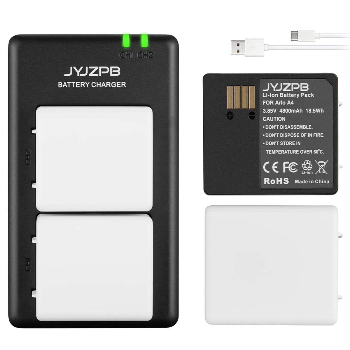 2 Pack 4800mAh Batteries with Dual Battery Charger K79074
