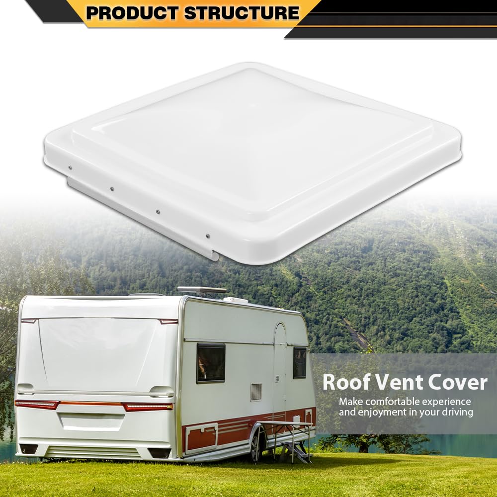 White 14" x 14" Roof Vent Cover Replacement 2pcs J787