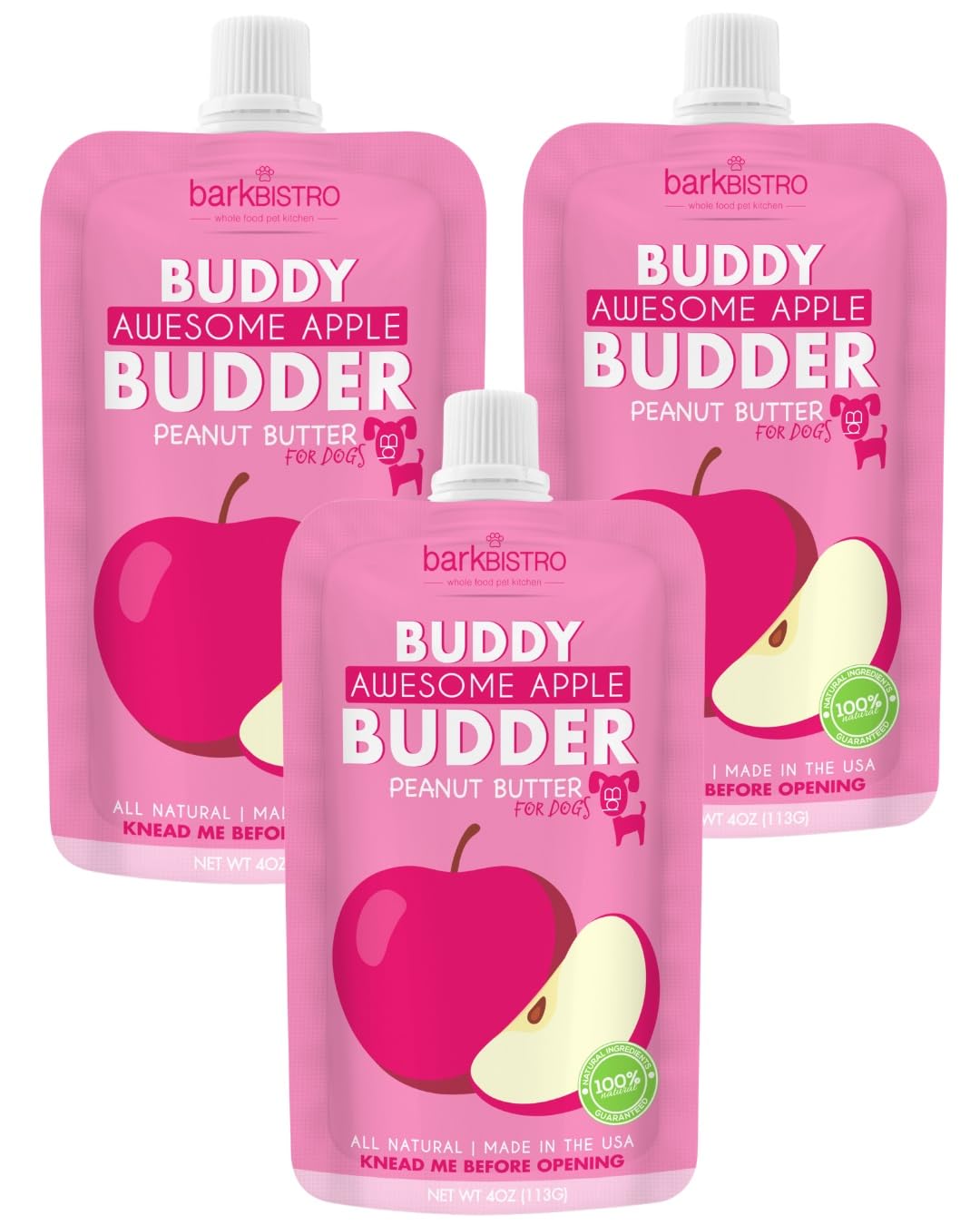 Peanut Butter for Dogs 3 Pack 4oz Squeeze Packs R3052
