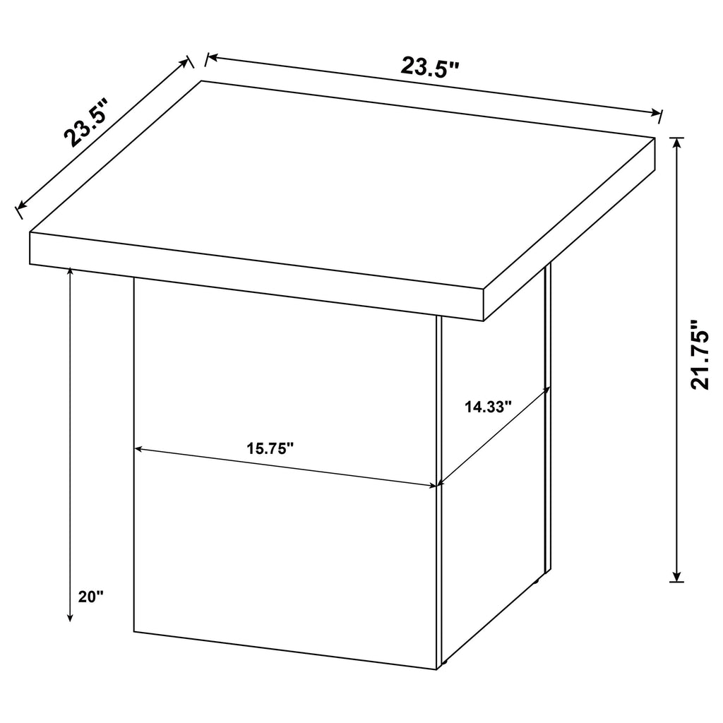 Dark Pine 2-Piece Square Coffee Table Set K464
