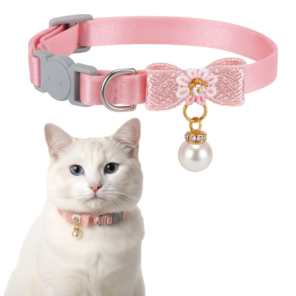 Adjustable Pink Breakaway Cat Collar Y878