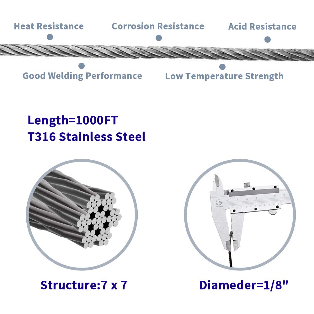 1/8" T316 Stainless Steel Cable T815275