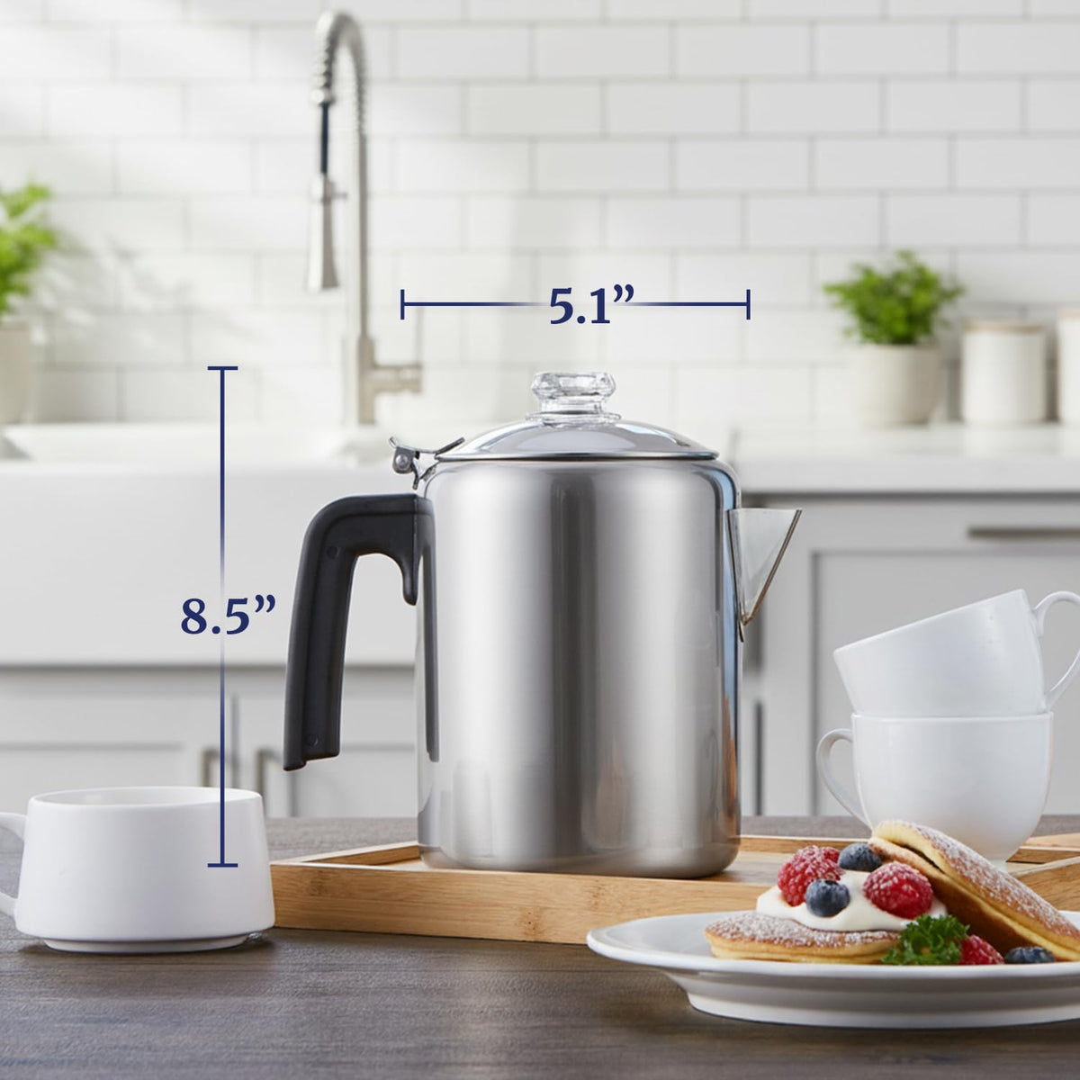 8-Cup Stovetop Coffee Percolator Y8374