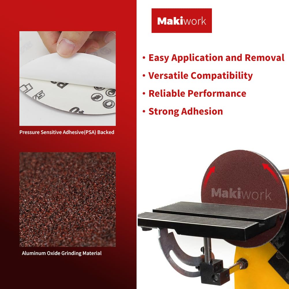 4x36 Inch Aluminum Oxide Sanding Belts and 6-Inch PSA Sanding Discs Set W581988