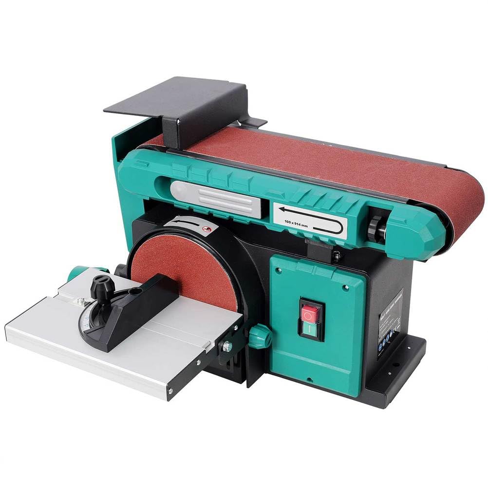 Benchtop Belt and Disc Sander, 4x36 Belt & 6" Disc, 0–90° Adjustable Table, Cast Iron Base, 120V Heavy Duty Sanding Machine U177401