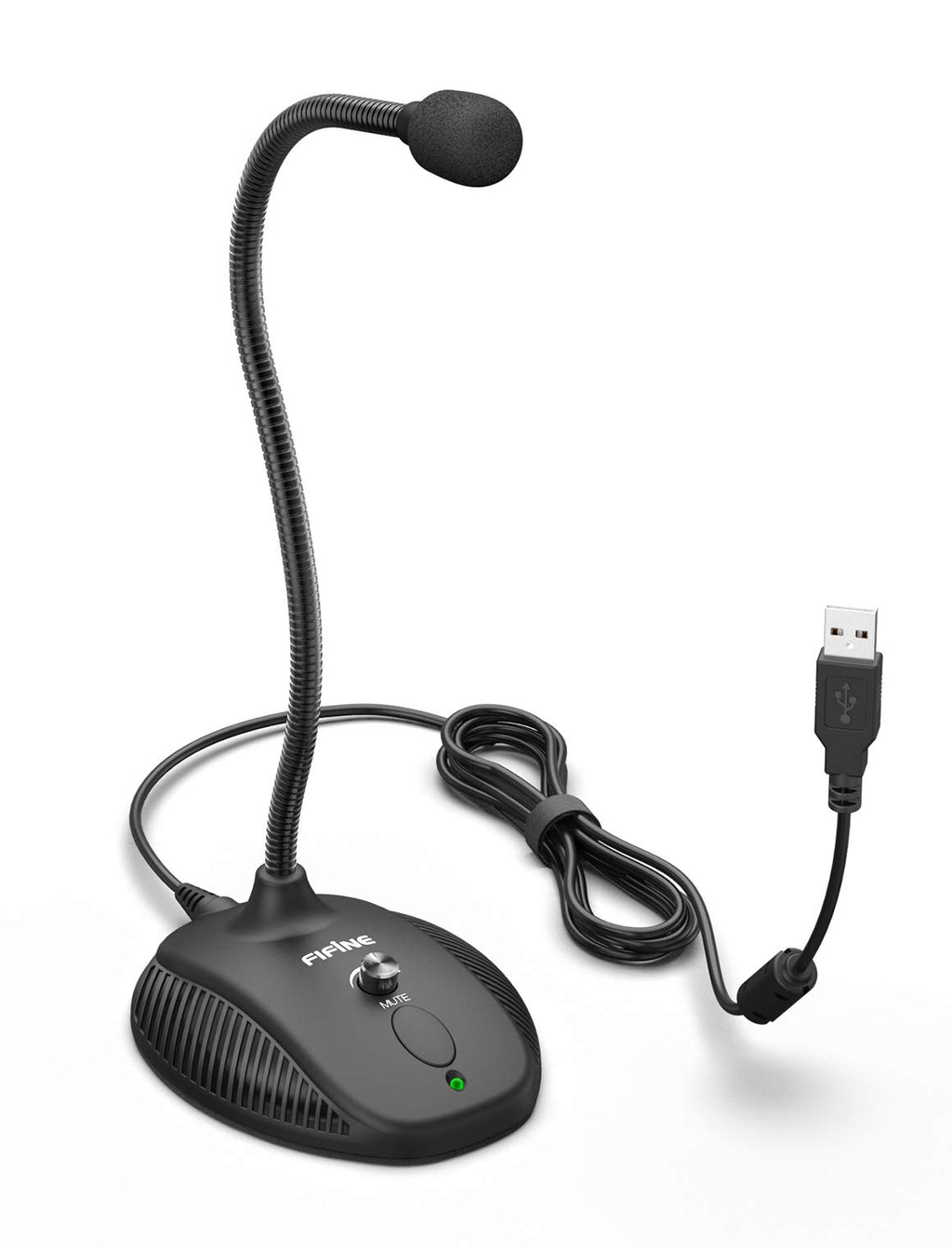 USB Computer Microphone, Plug & Play Desktop Condenser Mic, Mute Button with LED Indicator J32164
