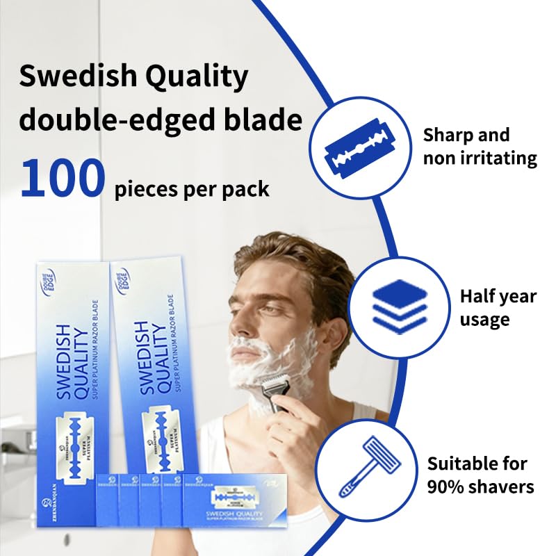 Double Edge Razor Blades, 100 Pack D534