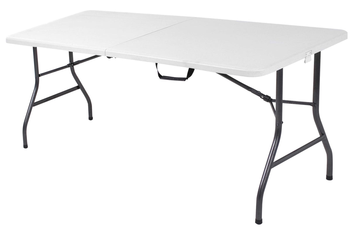 6ft White Blow Molded Folding Table B958
