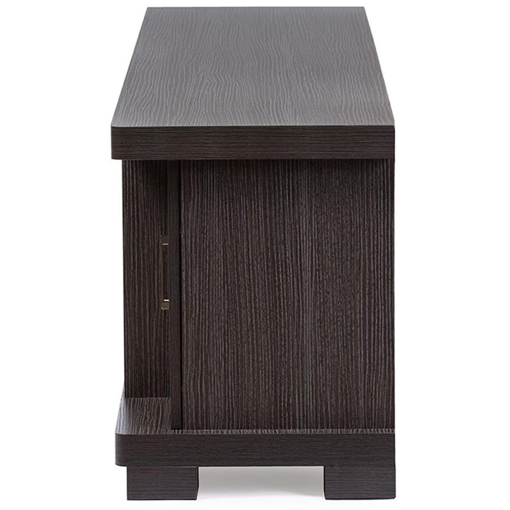 70" Espresso Engineered Wood TV Stand Console X16432