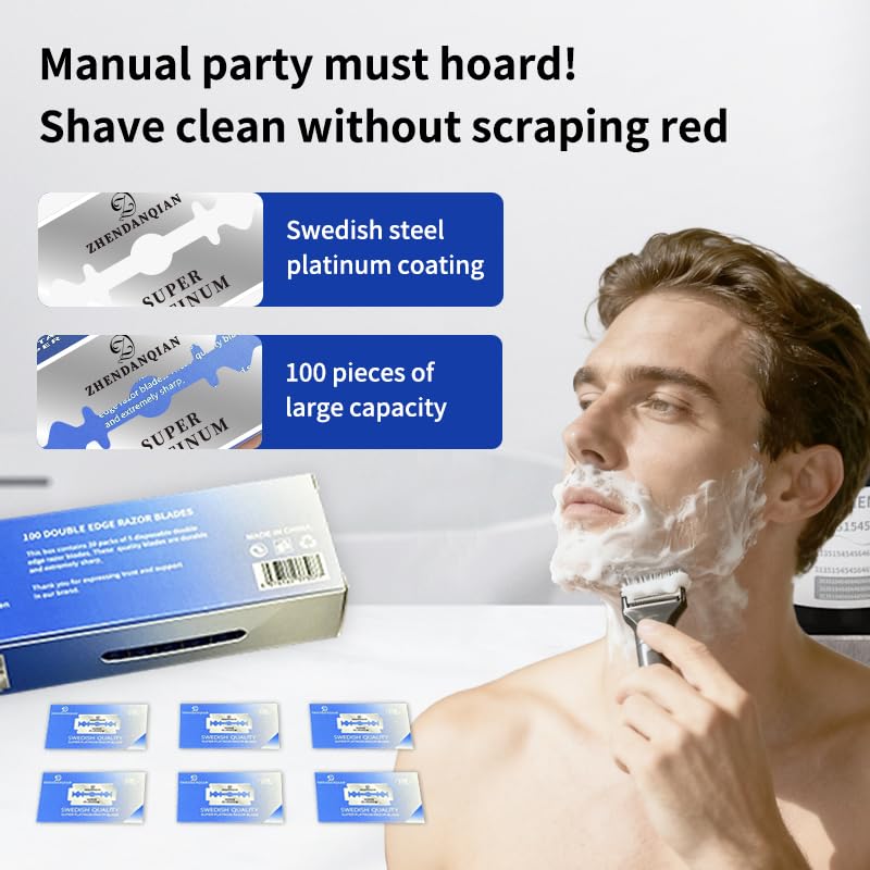 Double Edge Razor Blades, 100 Pack D534
