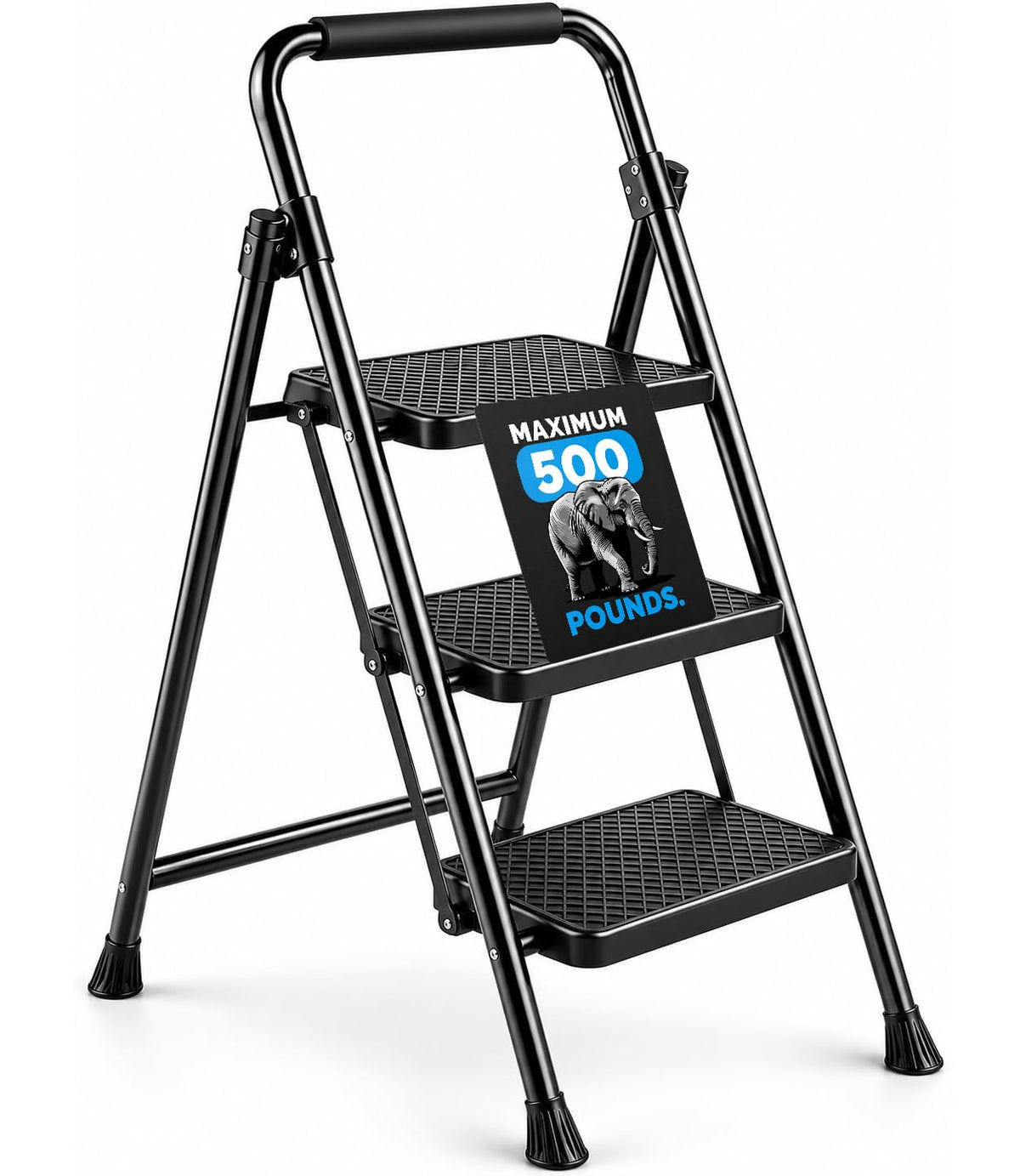 Folding Step Ladder with Anti-Slip Pedal U156590