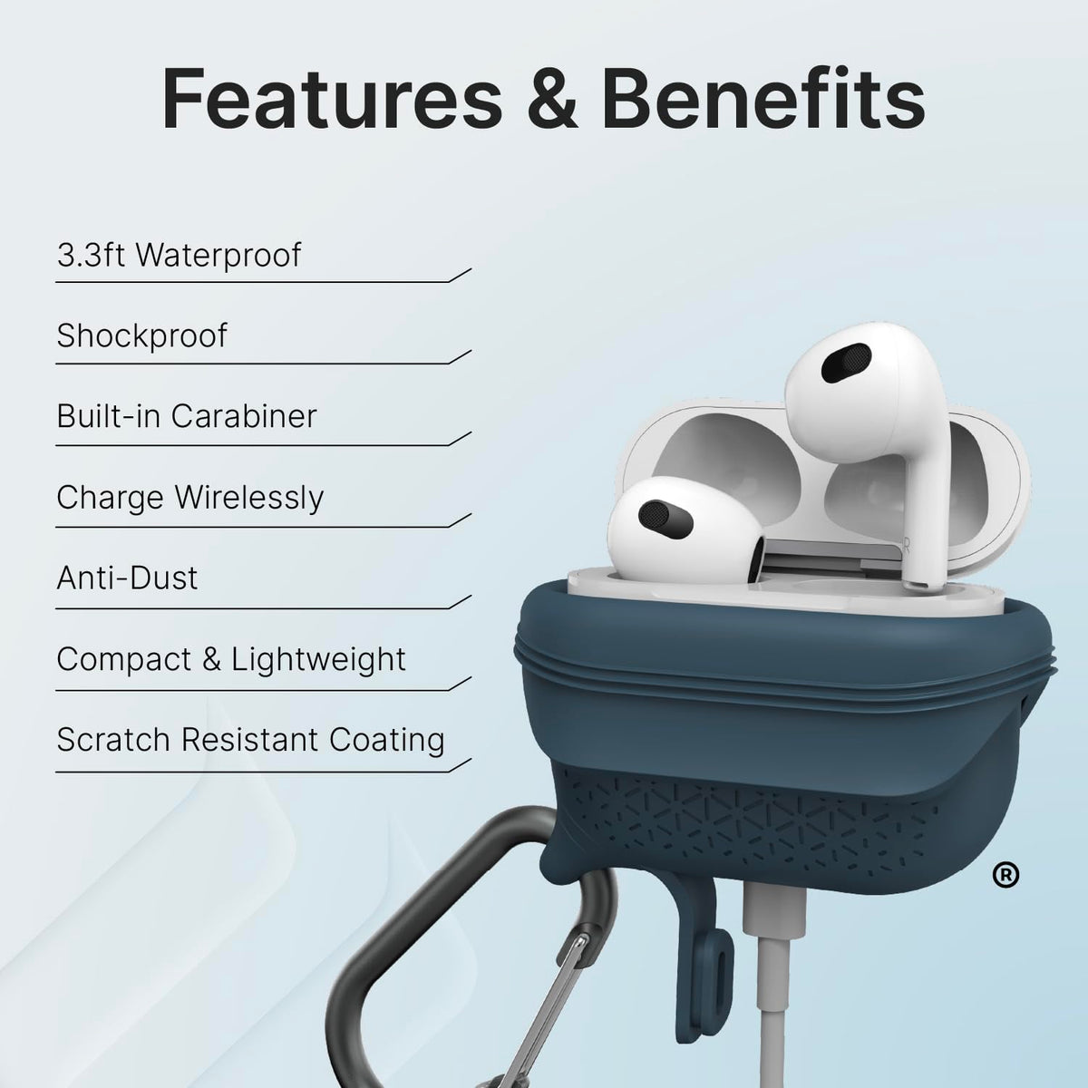 Waterproof AirPods 3rd Generation Case with Carabiner X5890
