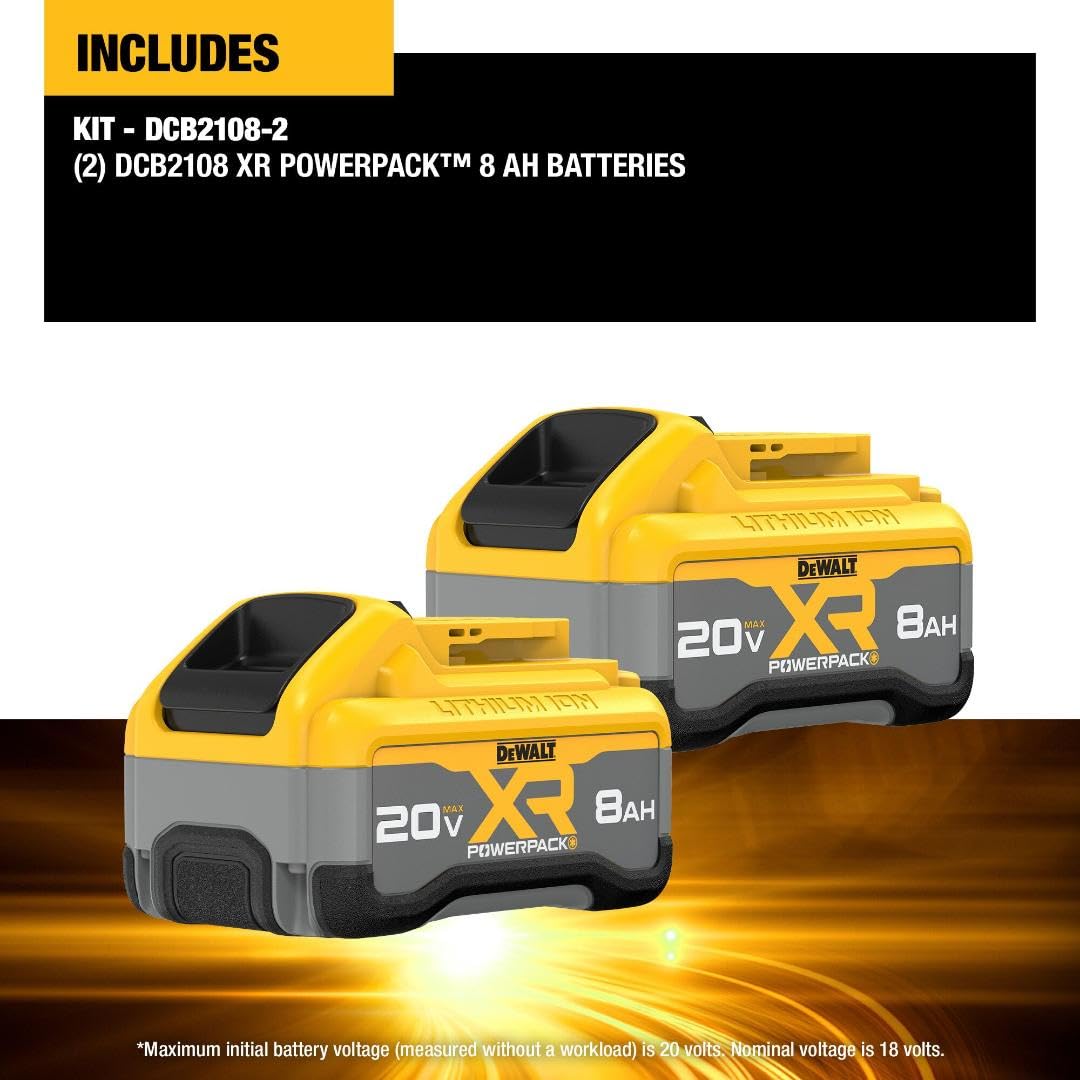 20V MAX XR 8Ah Lithium Ion Battery 2-Pack J51452