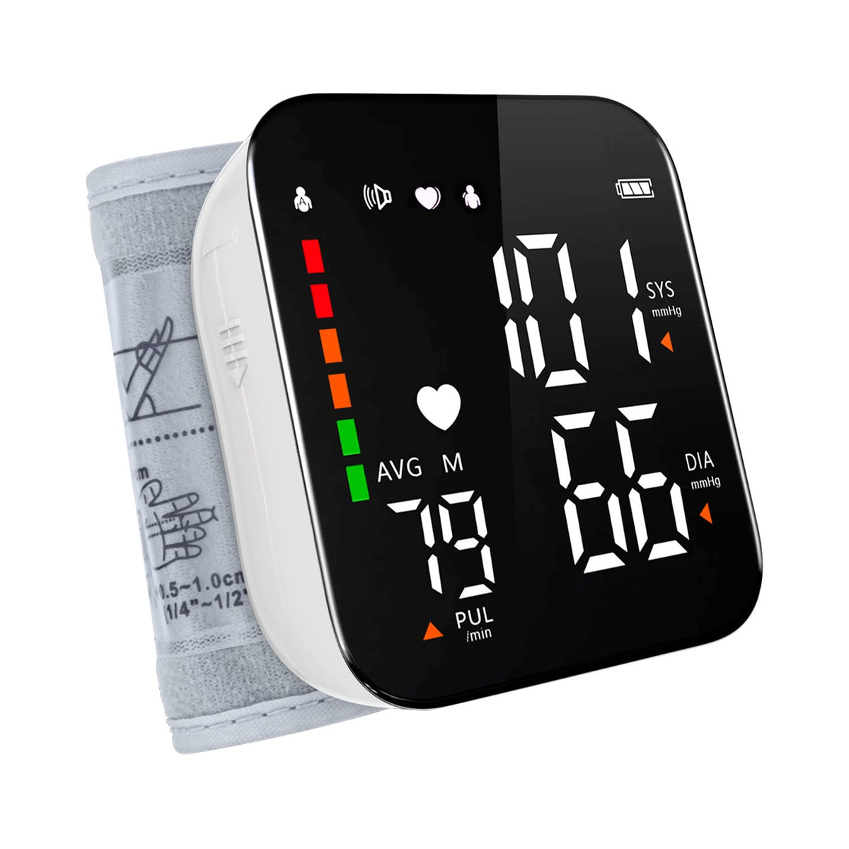 Wrist Blood Pressure Monitor Automatic Talking Digital LED Display L222686
