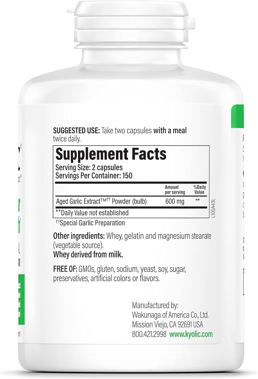 Kyolic Formula 300 Cap W78052