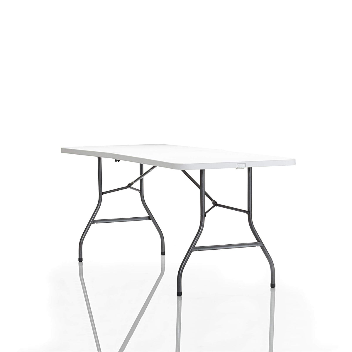 6ft White Blow Molded Folding Table B958