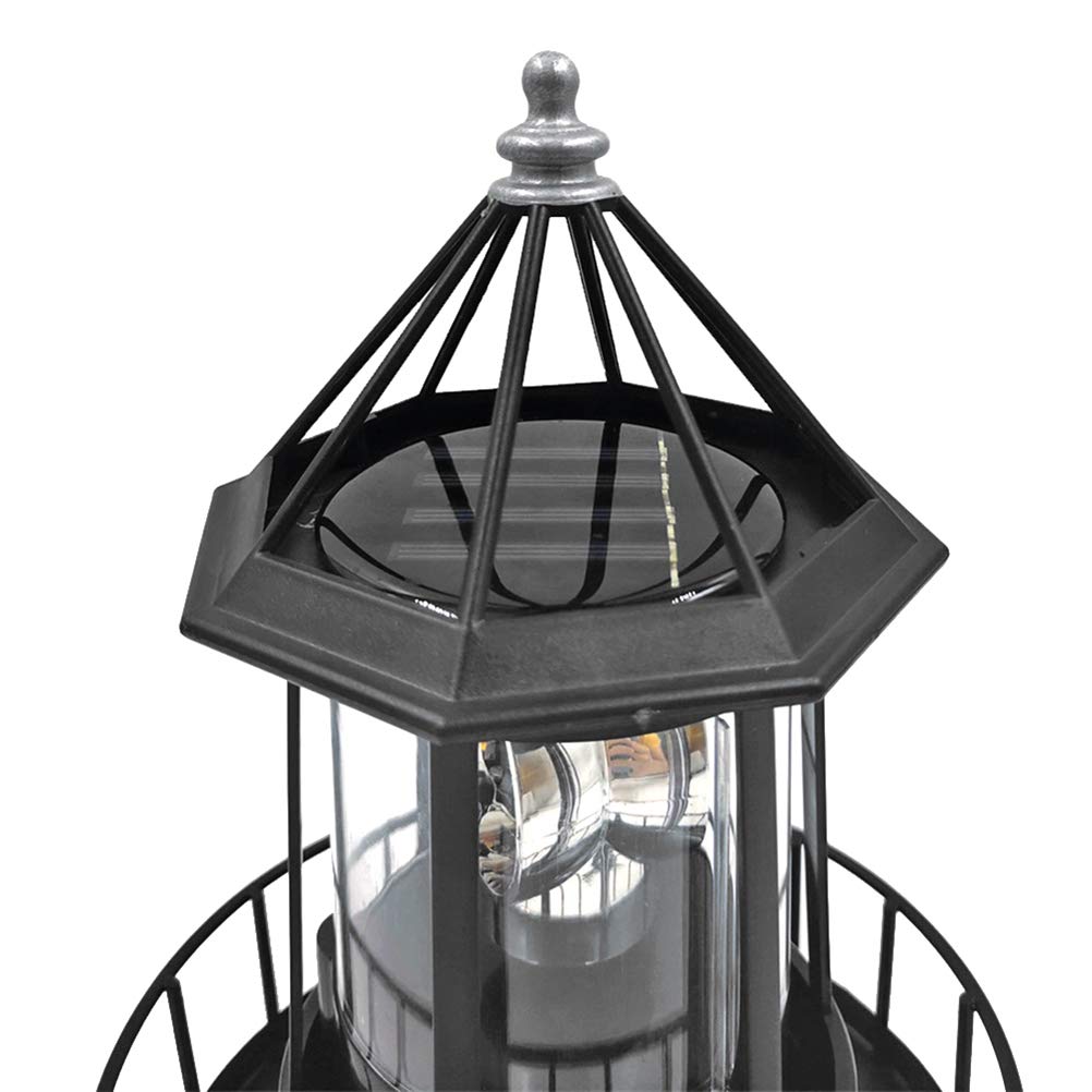 Solar Rotating Lighthouse Light LED Outdoor Garden Decoration Lantern M11084