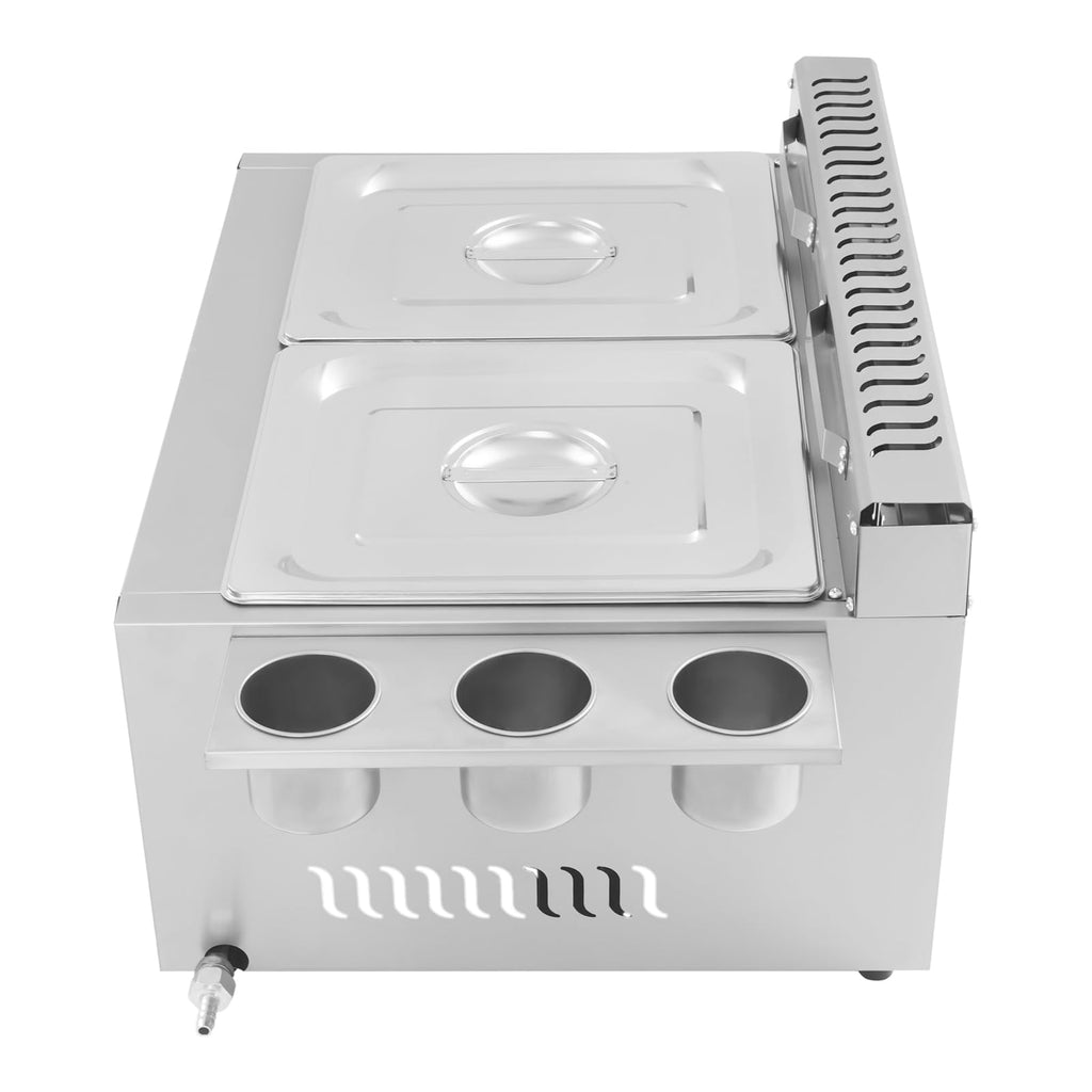 Stainless Steel Countertop Gas Deep Fryer with Basket I408670